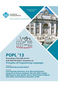 Popl 13 Proceedings of the 40th Annual ACM Sigplan-Sigact Symposium on Principles of Programming Languages