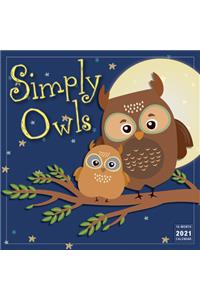 2021 Simply Owls 16-Month Wall Calendar
