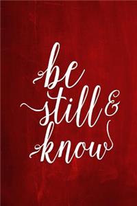 Chalkboard Journal - Be Still & Know (Red)