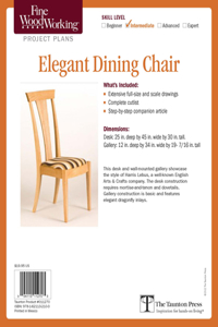 Fine Woodworking's Elegant Dining Chair Plan