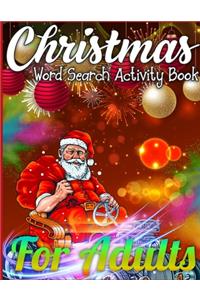 Christmas Word Search Activity Book for Adults