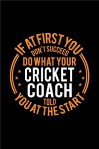 If At First You Don't Succeed Do What Your Cricket Coach Told You At The Start