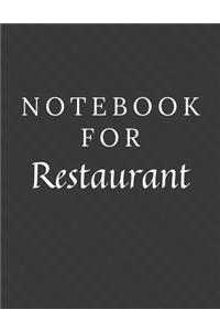 Notebook For Restaurant