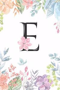 Monogrammed Floral E Journal by Crazy Beautiful Designs