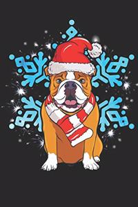 Cute English Bulldog Santa Claus Hat