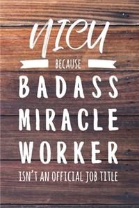 Nicu Because Badass Miracle Worker Isn't an Official Job Title