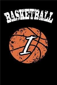 I Monogram Initial Basketball Journal