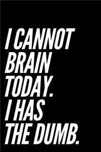 I Cannot Brain Today I Has the Dumb