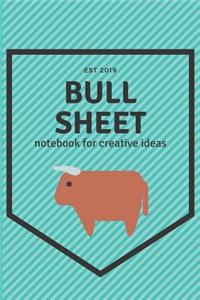 Bull Sheet Note Pad Funny Notebooks for the Office
