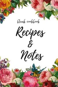 Blank Cookbook Recipes & Notes