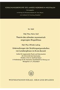 Theorie Des Schmalen Asymmetrisch Angeregten Ringschlitzes. Untersuchungen Der Strahlungseigenschaften Von Luneberglinsen Im 8-MM-Bereich