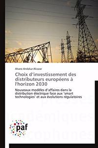 Choix D Investissement Des Distributeurs Européens À l'Horizon 2030