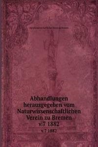 Abhandlungen herausgegeben vom Naturwissenschaftlichen Verein zu Bremen