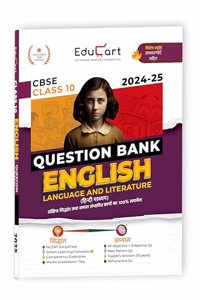 Educart CBSE Question Bank Class 10 English Language and Literature 2024-25 (For 2025 Board Exams) (Hindi Medium)