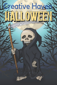 Creative Haven Halloween Coloring Books: 50 Unique Designs Jack-o-Lanterns, Witches, Haunted Houses, and many More