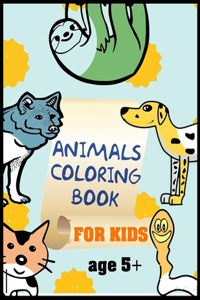 animals coloring book for kids age 5+