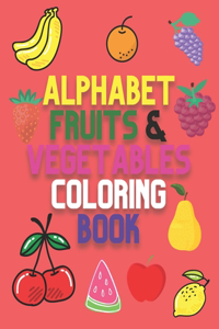 Alphabet, Fruits & Vegetables Coloring book