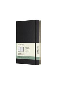 2019 Moleskine Notebook Black Large Weekly 18-month Diary Hard (July 2018 to December 2019)