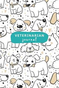 Veterinarian Journal. Blank Lined Dog Notebook For Future Vet