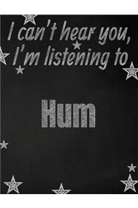 I can't hear you, I'm listening to Hum creative writing lined notebook