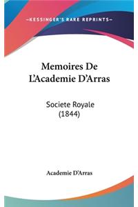 Memoires De L'Academie D'Arras