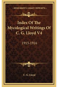 Index of the Mycological Writings of C. G. Lloyd V4