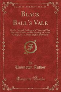 Black Ball's Vale
