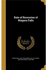 Rate of Recession of Niagara Falls