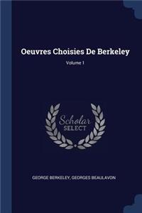 Oeuvres Choisies De Berkeley; Volume 1