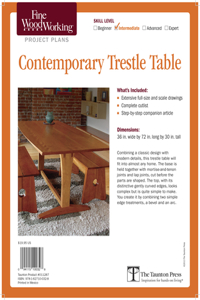 Fine Woodworking's Contemporary Trestle Table Plan