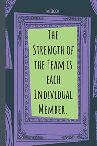 The Strength of the Team is each Individual Member.