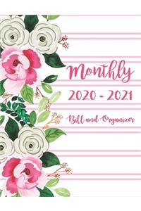 Monthly Bill and Organizer 2020-2021
