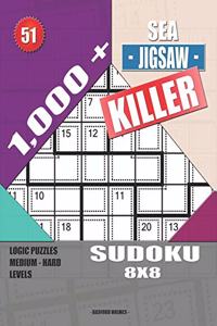 1,000 + Sea jigsaw killer sudoku 8x8