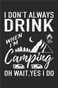 I Don't Always Drink when I'm camping oh wait, yes I do