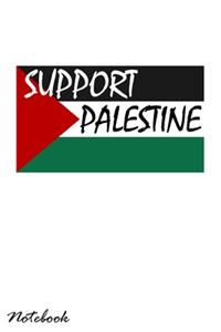 Support Palestine: Blank lined Notebook