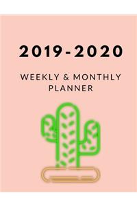 2019 - 2020 Weekly and Monthly Planner