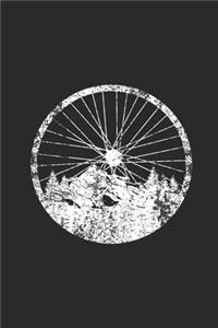 Bicycle Wheel With Mountain And Forest Silhouette: Cycle Sport Notebook, Dotted Bullet (6" x 9" - 120 pages) Sports Themed Notebook for Daily Journal, Diary, and Gift