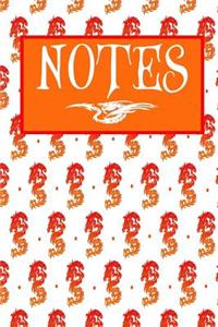 ORANGE DRAGON - a lined journal: a 6 x 9 lined journal, dragon journal for keeping notes