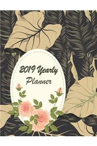 2019 Yearly Planner: Yearly Calendar Book. Monthly, Yearly Calendar Planner, Daily Weekly Monthly Planner, Organizer, Agenda, 242 Pages Large 8.5 X 11