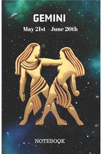 Gemini May 21st to June 20th Notebook