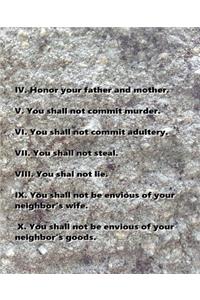 Religious School Composition Book Last Seven Commandment Modern Stone