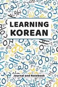 Learning Korean Journal and Notebook