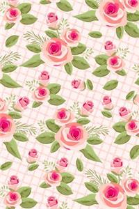 Bullet Journal Notebook Shabby Chic Roses Pattern 2