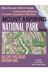 Mount Aspiring National Park Trekking/Hiking/Walking Complete Topographic Map Atlas Gillespie Pass Circuit Routeburn Track New Zealand South Island 1