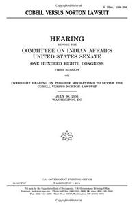 Cobell Versus Norton Lawsuit