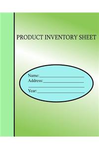Product Inventory Sheets