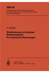 Strukturierung Von Flexiblen Bediensystemen Für Numerische Steuerungen