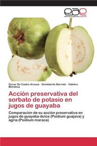Acción preservativa del sorbato de potasio en jugos de guayaba