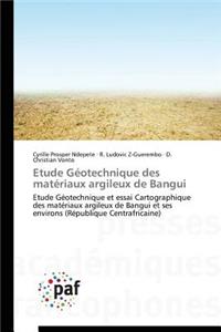 Etude Géotechnique Des Matériaux Argileux de Bangui