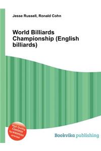 World Billiards Championship (English Billiards)